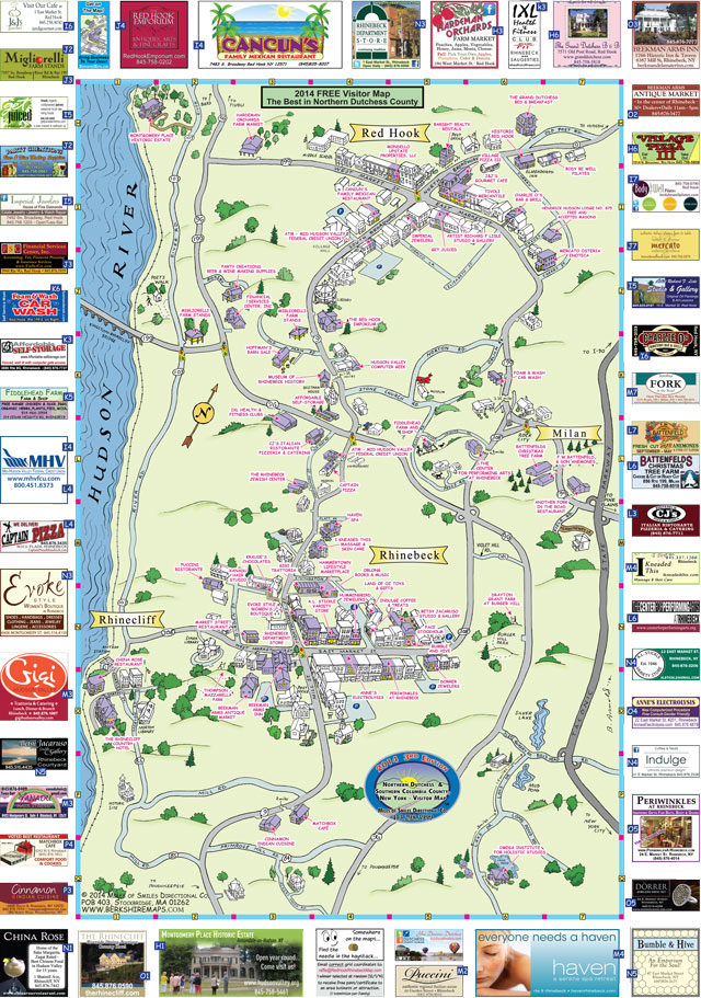 Berkshire Maps - Red Hook, Rhinebeck, NY