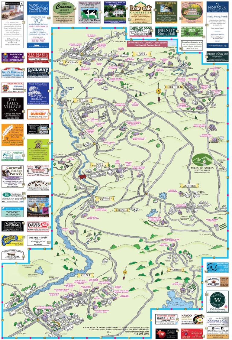 Berkshire Maps - Canaan, Falls Village, Norfolk, Cornwall Bridge, CT